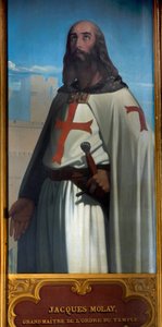 Muotokuva Jacques de Molaysta (Molai) (n. 1243-1314), viimeinen temppeliherrojen mestari. Amaury-Duvalin maalaus (1808-1885). Versaillesin museo.
