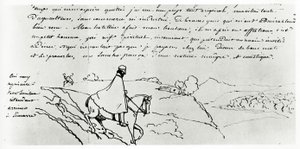 Viollet-le-Duc matkoillaan Ranskan halki (muste paperille) tekijältä Eugene Emmanuel Viollet le Duc