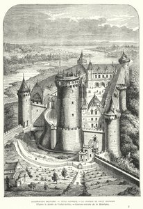 Chateau de Coucy, Picardia, Ranska, kunnosti sen 1800-luvulla Eugene Viollet-le-Ducissa