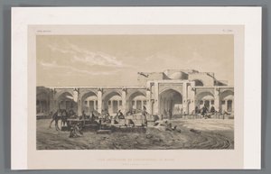 Mahyarin karavaansarain piha Cour interior du caravanserail de Mayar (route d
