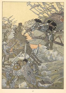 Taistelukohtaus. tekijältä Eugene Grasset