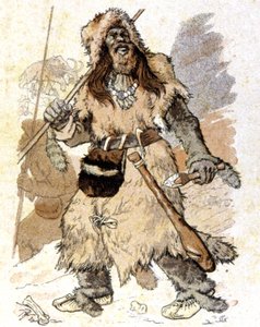 Ihminen paleoliittisen kauden aikana, noin 1900 (kuva). tekijältä Eugene Grasset
