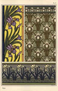 Iris eri kuvioita tekijältä Eugene Grasset