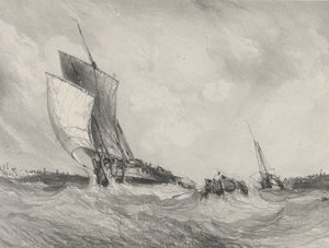 Paluu satamaan, 1833. tekijältä Eugene Isabey