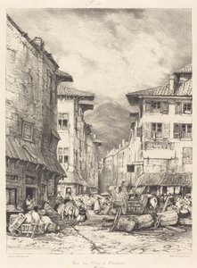 Rue des Gras Clermontissa tekijältä Eugene Isabey