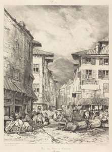 Rue des Gras Clermontissa tekijältä Eugene Isabey