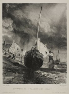 St. Valéry-sur-Sommen matkamuisto, Six Marinesin levy kolme tekijältä Eugene Isabey