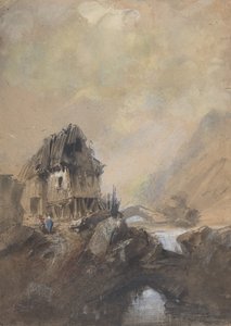 Kylä Dieppessä, 1843. tekijältä Eugene Isabey