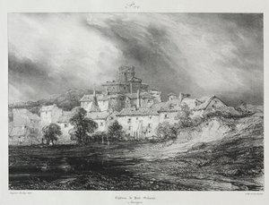 Kuvankauniita ja romanttisia matkoja muinaisessa Ranskassa, Auvergnessa..., 1830. tekijältä Eugene Isabey