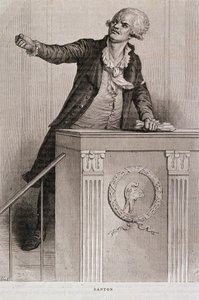 Georges Jacques Dantonin (1759-94) muotokuva (kaiverrus)