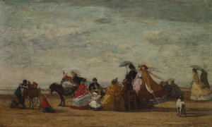 Rantakuvaus, c. 1865-1867. tekijältä Eugene Louis Boudin