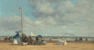 Trouvillen ranta, 18641865. tekijältä Eugene Louis Boudin