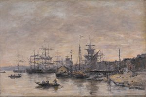 Bordeaux, satama tekijältä Eugene Louis Boudin