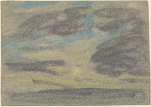Pilviä meren yllä, 18601865. tekijältä Eugene Louis Boudin