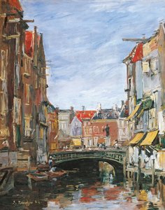 La Place Ary Scheffer, Dordrecht tekijältä Eugene Louis Boudin