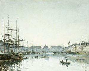Le Havre, kauppa-allas, 1894 tekijältä Eugene Louis Boudin