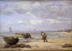 Laskuvesi lähellä Honfleuria tekijältä Eugene Louis Boudin
