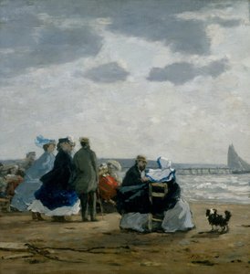 Rannalla, Dieppe, 1864. tekijältä Eugene Louis Boudin