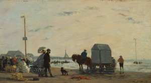 Trouvillen rannalla, 1863. tekijältä Eugene Louis Boudin