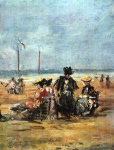 Rannalla, yksityiskohta, 1880 tekijältä Eugene Louis Boudin