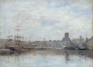Syyskuun aamu: Fecampin satama tekijältä Eugene Louis Boudin