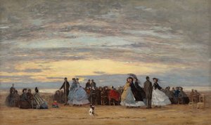 Villervillen ranta, 1864. tekijältä Eugene Louis Boudin