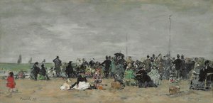 Trouville Beach, 1874 tekijältä Eugene Louis Boudin