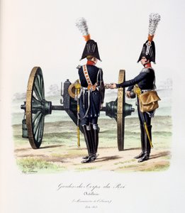 Kuninkaan henkivartijat, tykistö, 1814-15 tekijältä Eugene Titeux