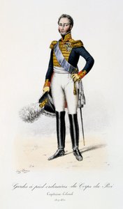 Kuninkaan joukkojen tavalliset jalkavartijat, kapteeni eversti, 1817-30
