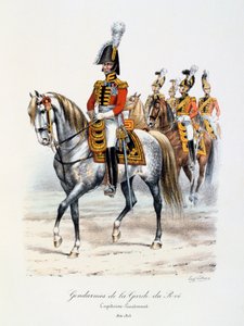 Kuninkaan Kaartin santarmit, kapteeni-luutnantti, 1814-15