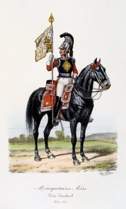 Mustat muskettisoturit, lipunkantaja, 1814-15 tekijältä Eugene Titeux