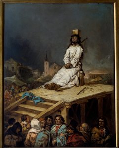 Inkvisitio: "" Säkä"" Eugenio Lucas y Velasquezin (1817-1870) maalaus 1800-luvun su. 0,53x0,41 m Lille, Musee des Beaux Arts