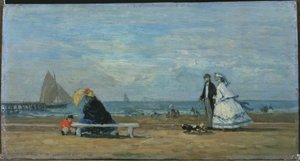 Ranta Trouvillessä tekijältä Eugene Louis Boudin