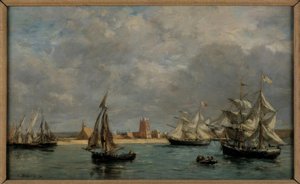 Le port de Camaret tekijältä Eugene Louis Boudin