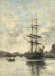 Laiva Touquesilla tekijältä Eugène Boudin