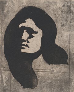 Naisen pää, n. 1904. tekijältä Eugène Carrière