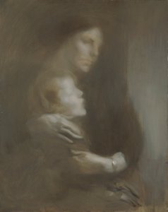 "Äitiys kärsimys", 1896-97 tekijältä Eugène Carrière