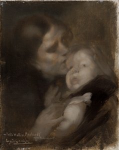 "Äiti ja lapsi", c1890 tekijältä Eugène Carrière