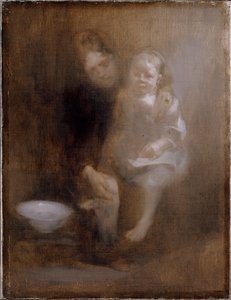 "The jalkakylpy", c1890 tekijältä Eugène Carrière