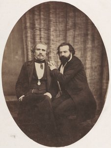Näyttelijä Pierre Bocagen ja ystävän muotokuva, n. 1860. tekijältä Eugène Colliau