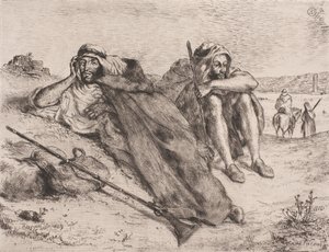 Tanskalainen: Oranin arabit tekijältä Eugène Delacroix