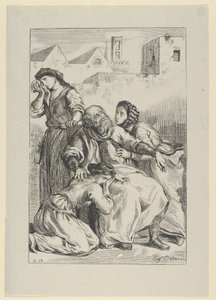 Goetz von Berlichingenin kuolema, 1845, 1845. tekijältä Eugène Delacroix