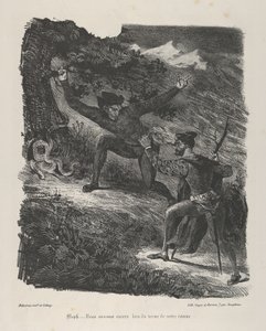 Faust ja Mefistofeles Hartz-vuorilla Goethe, Faust, 1825-27., 1825-27. tekijältä Eugène Delacroix