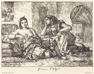 Algerin naiset tekijältä Eugène Delacroix