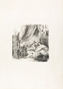 Fronte-boeuf ja noita, Ivanhoesta tekijältä Eugène Delacroix