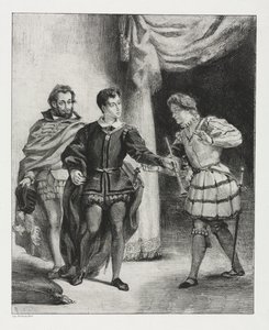 Hamlet: Hamlet ja Guildenstern tekijältä Eugène Delacroix