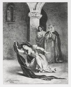 Hamlet: Ophelian laulu tekijältä Eugène Delacroix