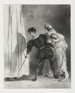 Hamlet: Poloniuksen murha tekijältä Eugène Delacroix