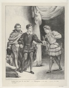 Hamlet ja Guildenstern, 1834-43, 1834-43. tekijältä Eugène Delacroix