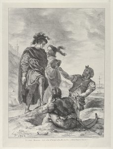 Hamlet ja Horatio ennen haudankaivajia, 1843, 1843. tekijältä Eugène Delacroix